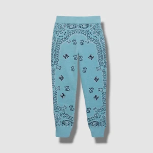 $450 Amiri Kid's Unisex Blue Bandana Stretch Sweatpants Size 6Y - Picture 1 of 3