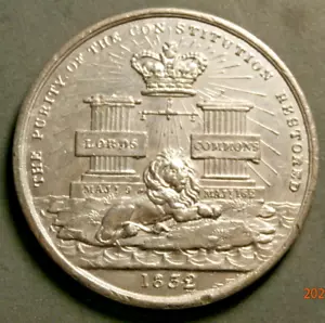 1832 LEGGE RIFORMA PASSATA GRANDE MEDAGLIA BRITANNICA BHM 1590 WM C-1878 - Foto 1 di 3