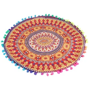 1X(Indian Mandala Floor Round Bohemian Cushion Cushions Pillows6866 - Picture 1 of 6
