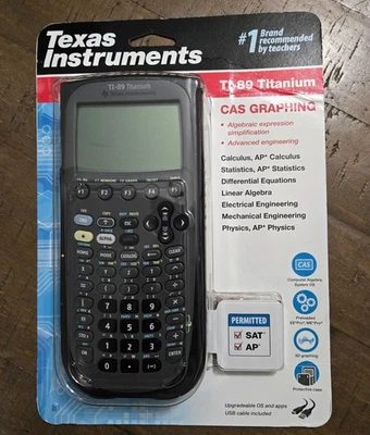 Texas Instruments TI-89 Titanium Graphing Calculator - Black-New-Sealed-in Box - Image 1 of 2