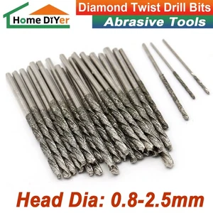 Brocas giratorias HSS recubiertas de diamante de 0,8-2,5 mm para joyería de vidrio porcelana jade - Imagen 1 de 12
