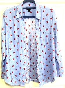 Ann Taylor L Damen Button Down LOVE LOCK L Langarm Shirt Oberteil Bluse - Bild 1 von 4
