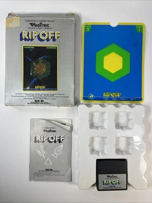 Rip Off Vectrex w Box  Overlay Manual Tray Cart Tested Works Pls Read Milton - Image 1 of 4