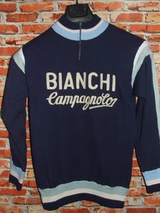EROICA BIANCHI CAMPAGNOLO MAGLIA GIACCA BICI CICLISMO VINTAGE 70'S LANA RICAMATA - Imagen 1 de 3