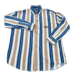 Vintage Ralph Lauren Chaps Shirt Men Large Button Up Striped Colorblock Western - Picture 1 of 10