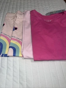 Girls, 4 Tee Lot Of Size 8 Summer Tops,  All NWT, One With Callout Spot - Picture 1 of 8