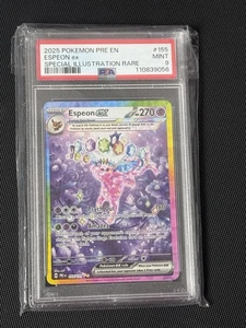 2025 POKEMON PRE EN-PRISMATIC EVOLUTIONS ILLUSTRATION RARE #155 ESPEON EX PSA 9 - Picture 1 of 1