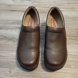 Klogs Clogs Damen 8M Braun Leder Komfort Slipper - Bild 1 von 10