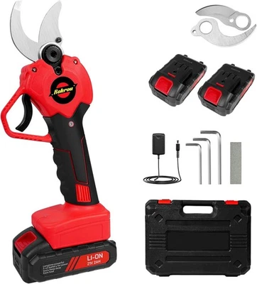 Tijeras de podar eléctricas 21V 2Ah, podadoras de alta potencia para jardinería con 2 rojas  Foto 1 de 4