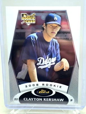 2008 TOPPS FINEST CLAYTON KERSHAW RC - ROOKIE REDEPMTION #7 OF 10 - Image 1 of 4