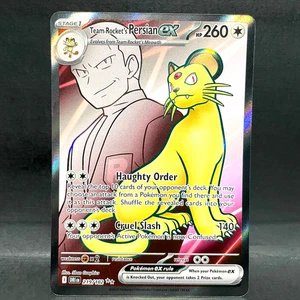 Pokémon Destined Rivals Team Rocket's Persian Ex 219/182 2025 ultra raro - Imagen 1 de 2