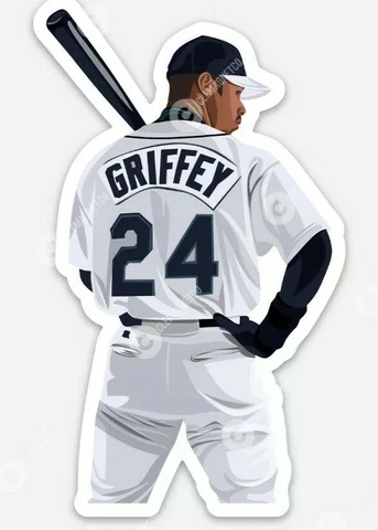 Ken Griffey Jr. MAGNET -  Seattle Mariners Hall of Fame slugger parody MLB Cover