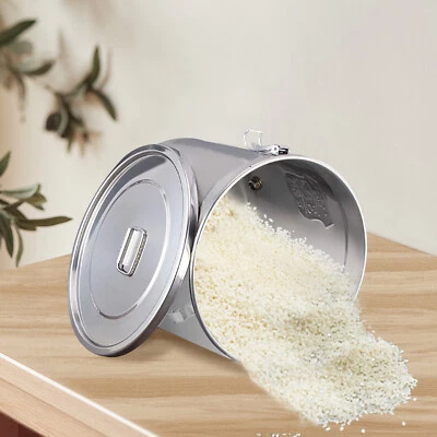 Airtight Rice Bucket 304 Stainless Steel Canister Food Storage Containers 6 L - Image 1 of 4