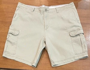 George Cargo Shorts Men's Size 38 Stretch Regular Fit Khaki - Picture 1 of 4