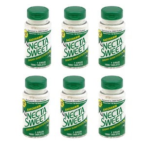 Necta Sweet 1-Grain Saccharin Tablets - Zero-Calorie Sugar Substitutes (6-Pack 1 - Picture 1 of 12
