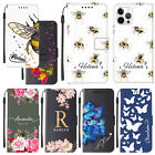 Stand Wallet Leather Personalised Cover For iPhone 15 14 Pro 13 12 11 Phone Case
