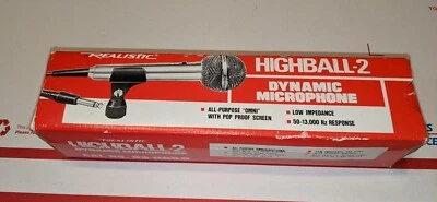 Vintage Realistic Highball 2 Dynamic Microphone #33-985D New In Box - Image 1 of 4
