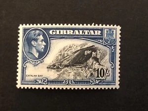 Gibraltar 1943 10/- negro-azul como nuevo nunca montado en estado bastante bueno Sg 130a - Imagen 1 de 1