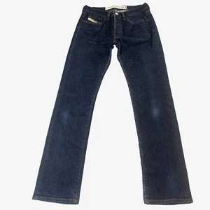 Vintage Diesel Jeans Mens 28 30 * Slim Straight Dark Wash Blue Neppy Button Fly - Picture 1 of 14
