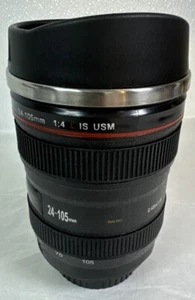 Caniam Camera Lens Shaped EF 24-105mm Thermos Coffee Drinking Cup - Picture 1 of 9