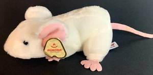 New NWT 2016 AURORA Stuffed MOUSE PLUSH White Pink Tail Ears Blanco 30541 - Picture 1 of 8