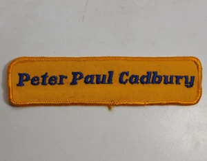 Vintage Peter Paul Cadbury Candy Confections Werbung Aufnäher gelb blau 5,5" - Bild 1 von 6