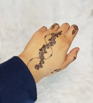 HIRAANI'S HENNA Temporary Tattoo Sticker Black Bridal Henna Tattoo Mendhi Mehndi Stick On