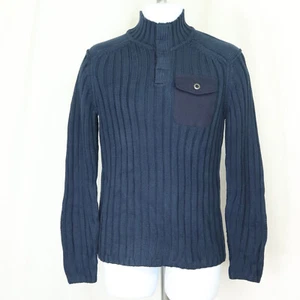 Royal Robbins Quebec Snap Mock Regular Fit Mens Small Navy Blue Knit Sweater $80 - Picture 1 of 10