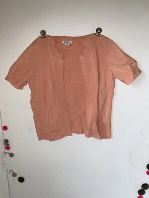 Womens Large Petite Cardigan Top Salmon Pink - Image 1 of 4