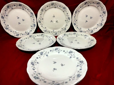 Johann Haviland Baviera Guirnalda Azul Juego De 6 Platos De Cena 10" Inglaterra Foto 1 de 2