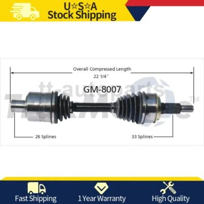 Front Right CV Axle Joint For Chevrolet Astro 2002 2001 2000 1999 1998 1997 - Image 1 of 2