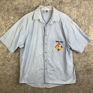 Vintage 90s Universal Studios Hemd Herren XL bestickt Woody Blue Chambray - Bild 1 von 12