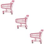Shopping Trolley Toy Desk Storage Toy Miniature Trolley Shopping Cart Kids