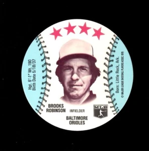 1976 MSA Towne Club Discs BROOKS ROBINSON Baltimore Orioles MINT - Imagen 1 de 2