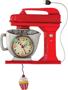 Allen Designs - Orologio da parete vintage Mixer (rosso) - P1371 - Foto 1 di 2
