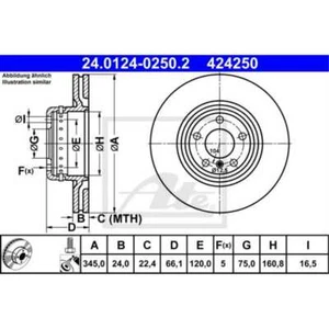 ATE 2x Bremsscheibe hinten 3450 belüftet für BMW 1er F20 F21 3er Touring - Bild 1 von 1