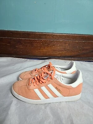Adidas Gazelle Naranja/Blanco Zapatos Tenis CQ0739 Para Mujer Talla 6 EE. UU.-Limpio Foto 1 de 4