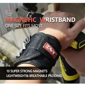 Portable Tool Bag Magnetic Wristband Electrician Wrist Holder Screws Tools US - Picture 1 of 3