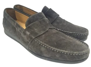 Vince Loafers Slip On Wedge Heel Suede Leather Sz 12 Made In Italy Luxury Shoes - Picture 1 of 19