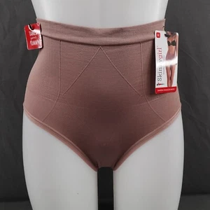 Skinny Girl Women Panties Medium Dark Beige Shapewear Brief High Waist Slim NEW - Picture 1 of 8