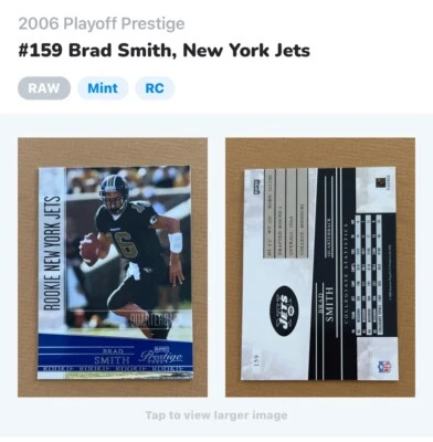 2006 ~ BRAD SMITH #159 / DONRUSS PLAYOFF PRESTIGE (ROOKIE) FOOTBALL CARD / MINT - Image 1 of 4