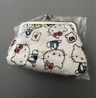 Sanrio Hello Kitty Japan Collectible Coin Purse White Print From Japan!