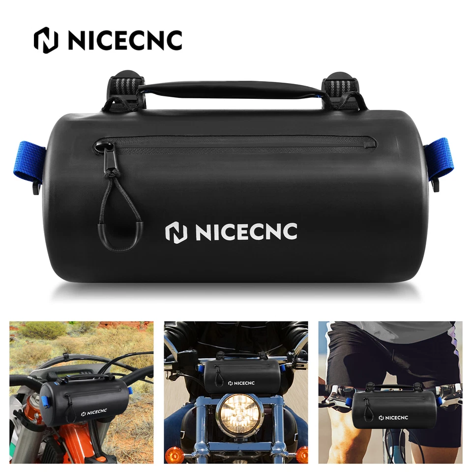 NICECNC Handlebar Bag Storage Pouch Waterproof For 2008-2024 KAWASAKI KLR650 - Image 1 of 4