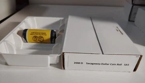 2000 D United States Mint $25 Coin Roll Golden Sacagawea Dollar Open Box - Picture 1 of 3