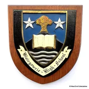 Blairgowrie High School Scotland Wall Plaque Shield Crest Arms Graduation Gift A - Picture 1 of 3