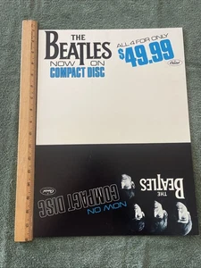 The Beatles-ORIG 1987 US Capitol Records CD 1. Ausgabe Plastik Laden Teiler Karte - Bild 1 von 5