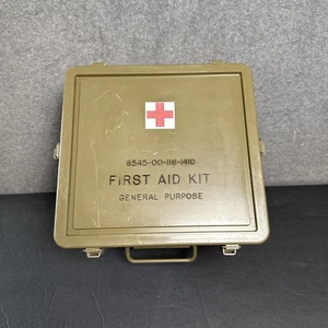 US MILITARY FIRST AID KIT BOX 6545-00-116-1410 (EMPTY) - Picture 1 of 8