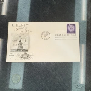 1954 FIRST DAY COVER 3 CENT LIBERTY SYMBOL OF THE USA - Picture 1 of 3