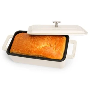 Cast Iron Bread Oven, 10" x 5" Full Size Loaf - Dutch Oven Bread Cloche with ... - Picture 1 of 6