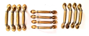 Lot of 12 Amerock 1300-1 Brass Drawer Cabinet Pulls Handles 5" / 3" OC - Picture 1 of 6